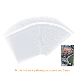 100pcs Resealable Protective Manual Insert Bags Plastic Sleeves for Super Famicom SFC Cartridge Game Pouch Instructions Booklet