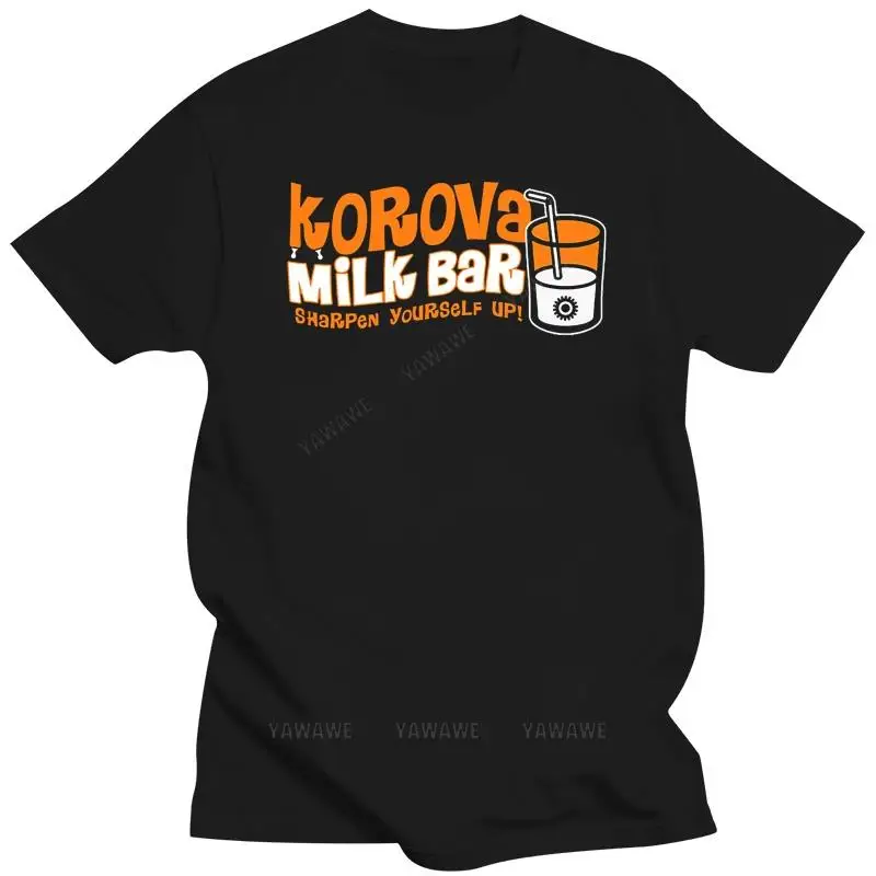 New arrived Korova Milk Bar T-Shirt Clockwork Orange Inspired - Unofficial Retro Film - New Custom Graphic Tees Tee Shirt