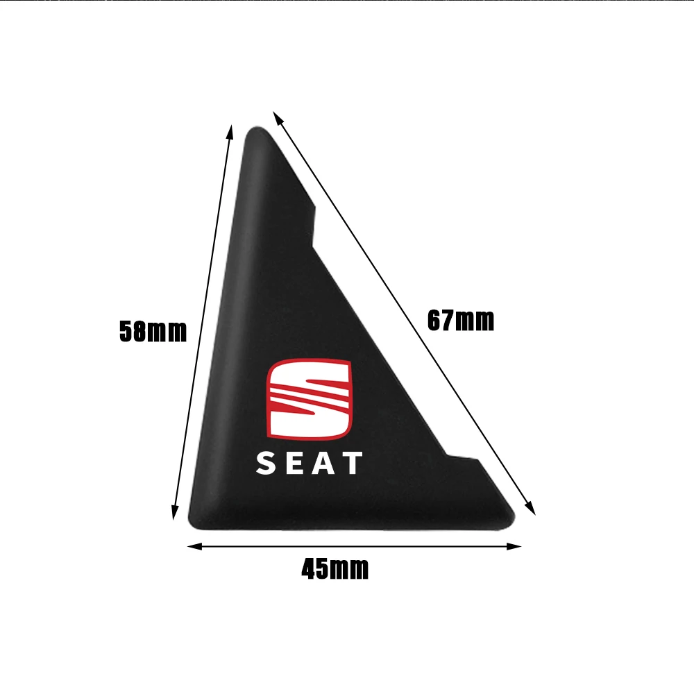 Silicone Car Badges Door Corner Covers Bumper Crash Scratch Protector Accessories For Seat Cupra FR Ibiza Leon Ateca Exeo Altea