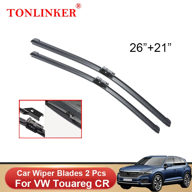 TONLINKER Wiper Blades For Volkswagen VW Touareg CR 2018-2020 2021 2022 Car Accessories Front Windscreen Wiper Blade Brushes