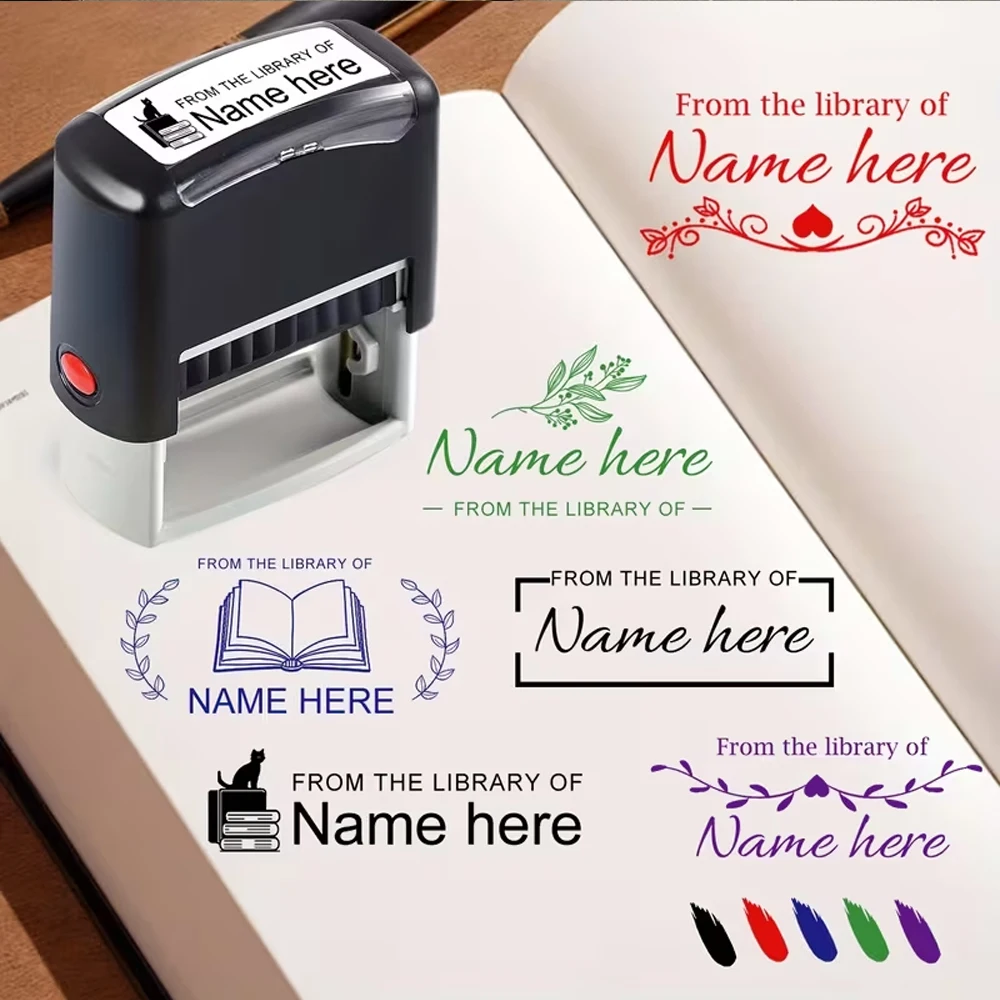 Personalisierter Logo-Selbstfärbestempel, individuelle Adressstempel mit eigenem Design, verschiedene Größenoptionen verfügbar für Büro und Geschäft.