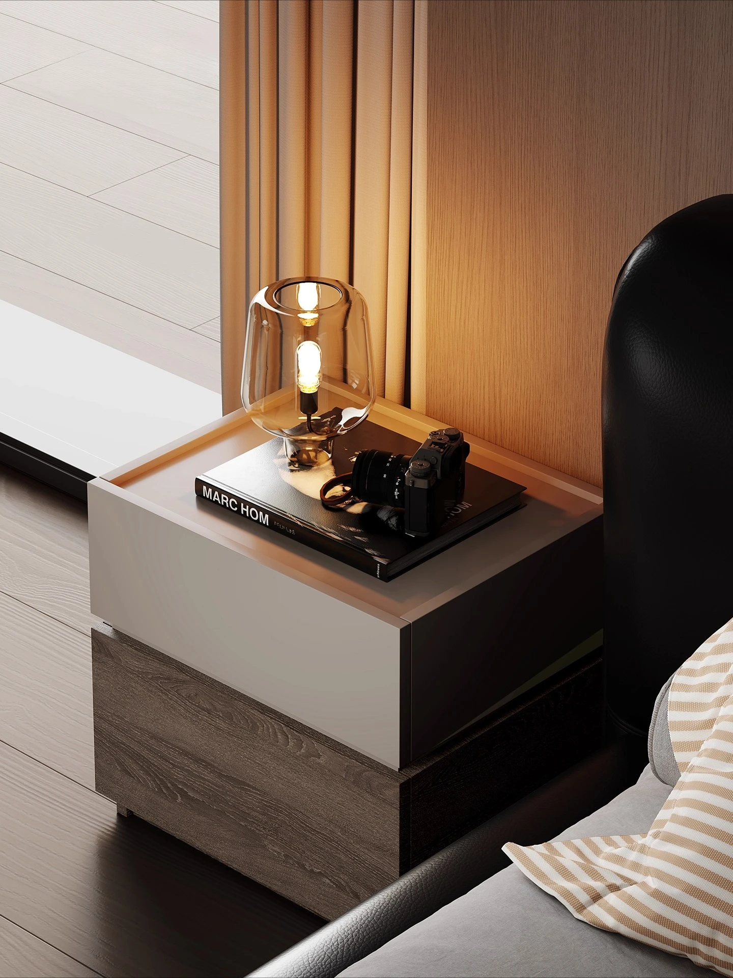 

Bedside table Bedroom Italian minimalist modern minimalist