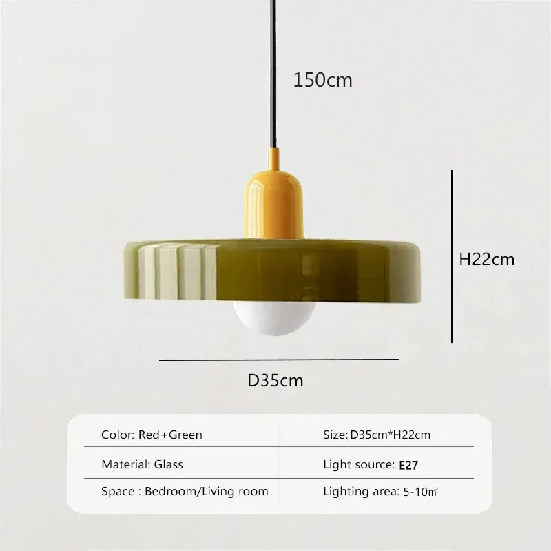35 cm Nordic Retro Glazen Hanglampen Indoor E27 LED Kroonluchter Woonkamer Eetkamer Slaapkamer Keuken Decoratieve verlichting Groot
