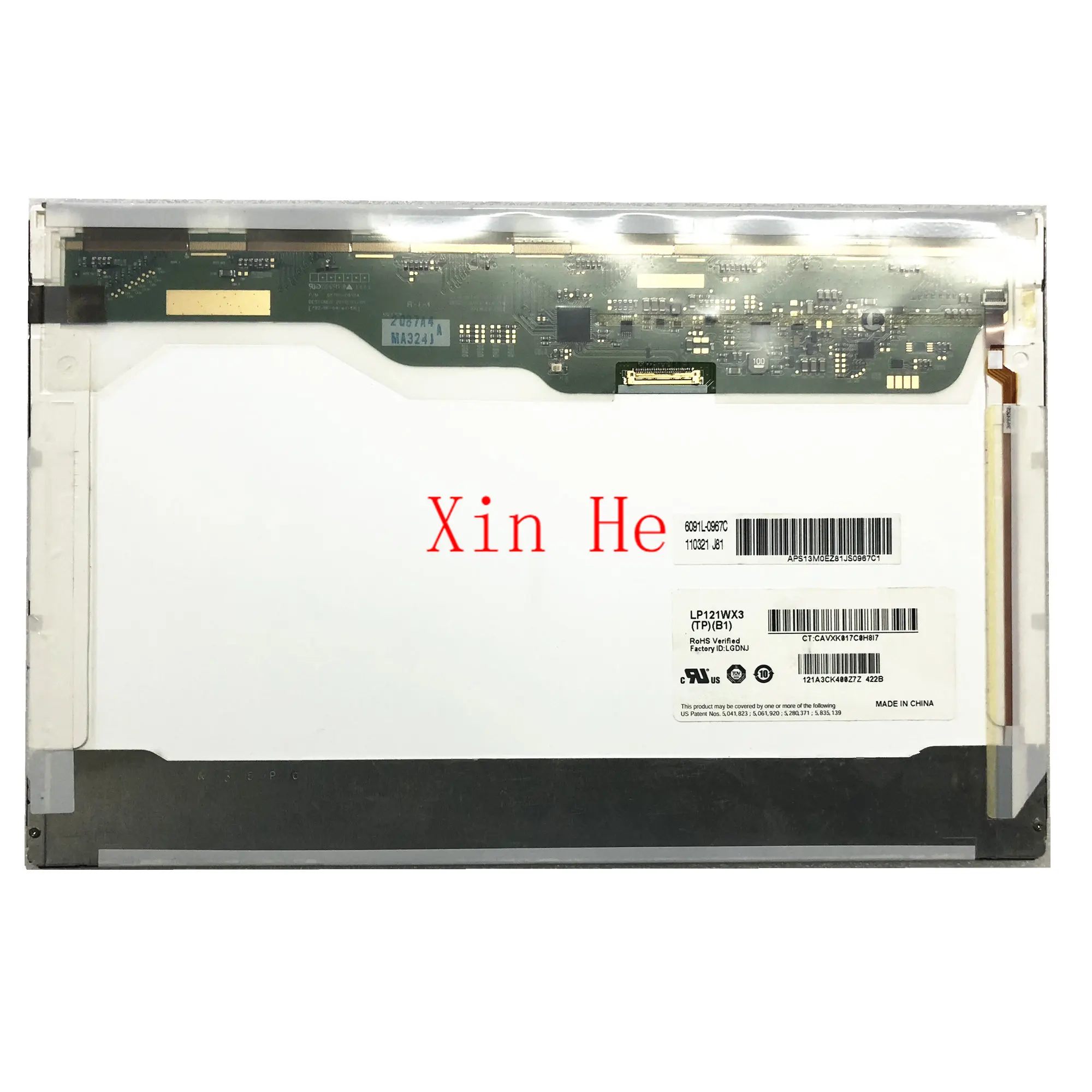 

LP121WX3-TPB1 LP121WX3 TPB1 TPA1 fit LTN121AT08 301 B121EW09 V.4 1280*800 EDP 30 Pins