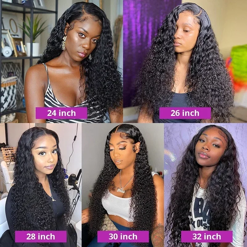 hd lace wig 13x6 human hair Curly Wig For Women Pre Plucked 30 40 Inch Loose Deep Wave Water wave Frontal Wigs