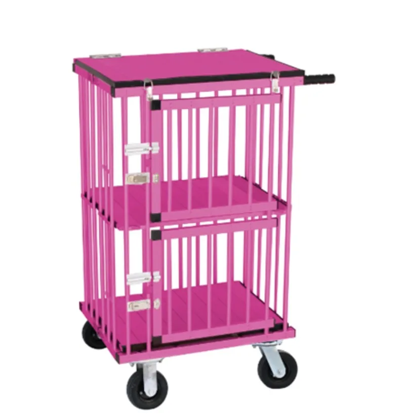 

Aeolus Two Berth Double Decker Dog Show Trolley Better Aluminum Dog Trolley Light-Weight & Heavy Duty