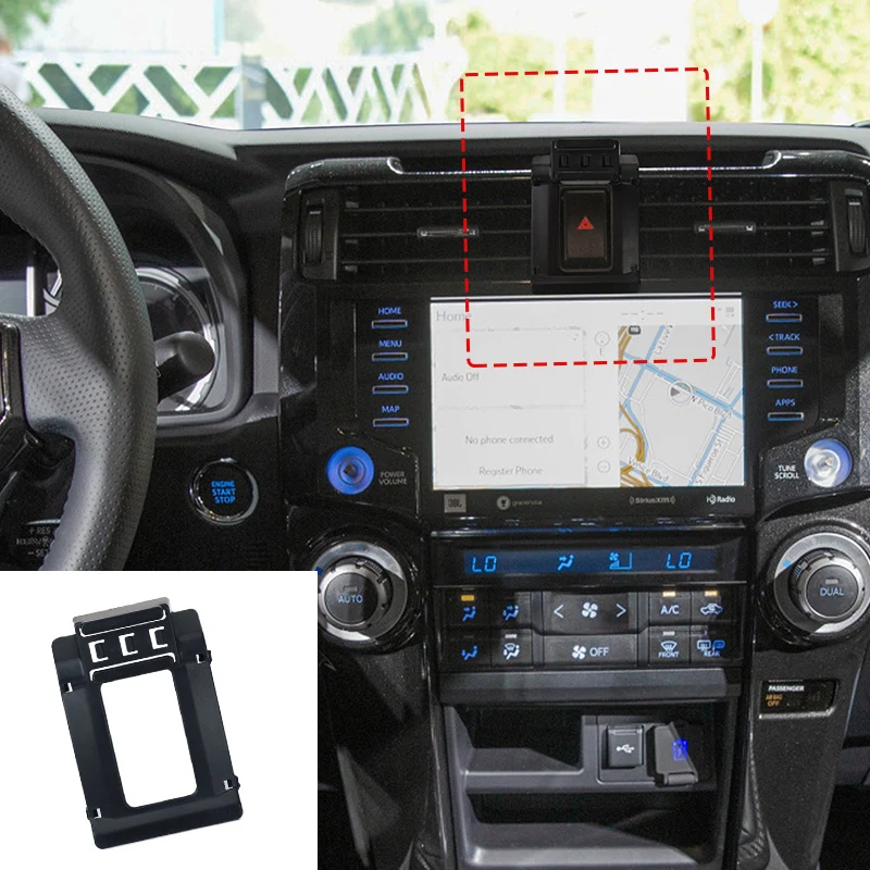 Car Phone Holder For Toyota 4Runner 2019 2020-2023 Mobile Phone Support Car Mounts Wireless Charging Accessories 360° degrees