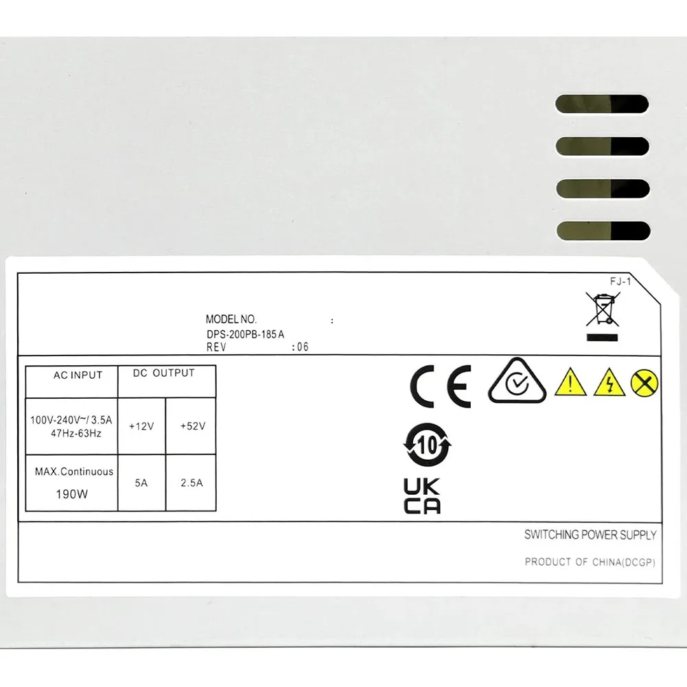 

DPS-200PB-185A 190W Power Supply Adapter for 7816N 7916N 7808N DPS-200PB-203A DPS-200PB-205A NVR Security Monitoring Host
