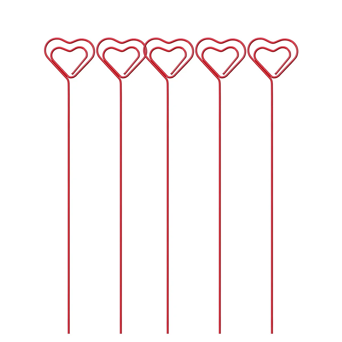 

10 Pcs Metal Note Holder Photo Clips Love Heart Shape Memo Paper Business Card Holder Pink Table Stand