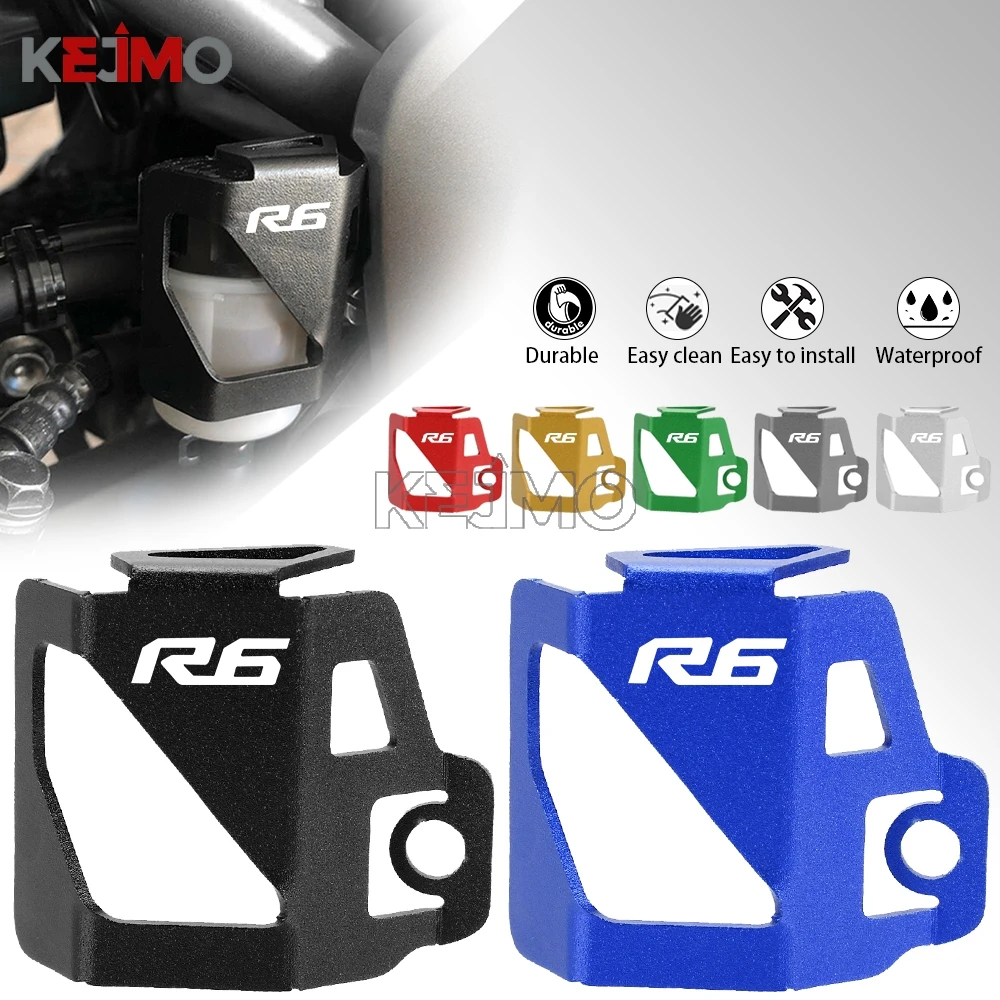 

FOR Yamaha Accessories YZF-R1/R3/R6 YZF R1 R3 R6 V3 2009 - 2024 Motorcycle CNC Rear Brake Fluid Reservoir Guard Cover Protector