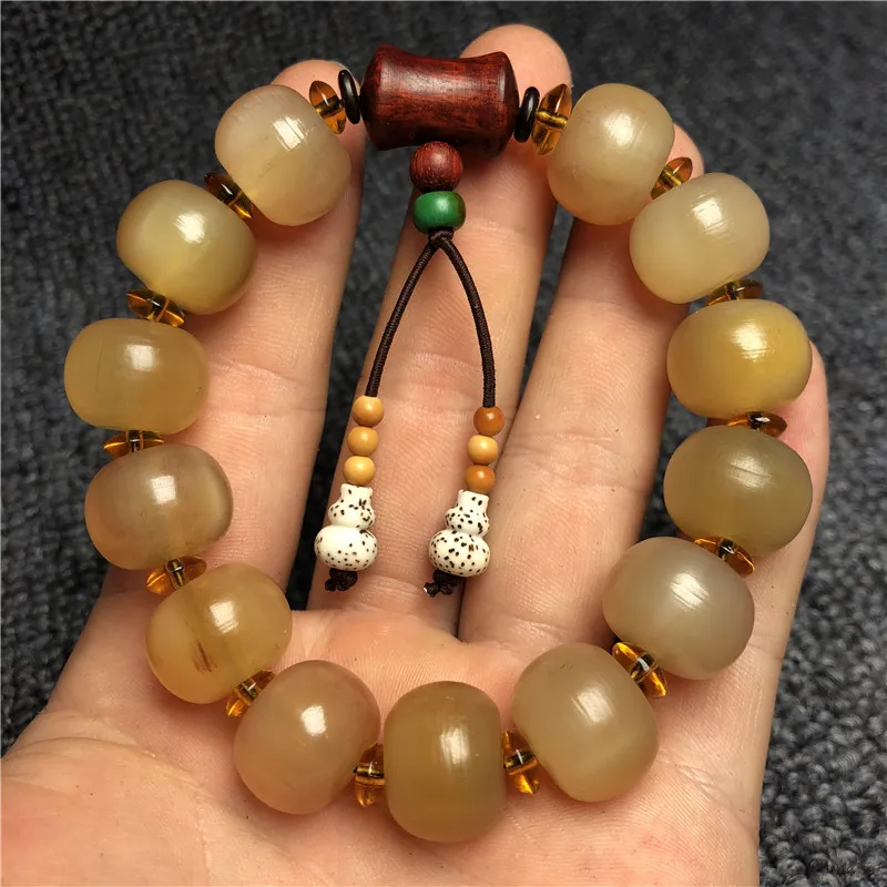 Factory direct sales Tibetan Horn Horn Bracelet Apple Orchard Bracelet Tibetan Ethnic Style Men and Women Rosary