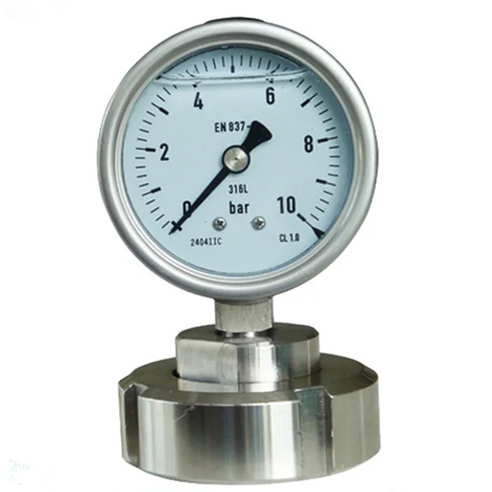 

Stainless Steel Clamp Type Diaphragm Pressure Gauge For Sanitary Industry