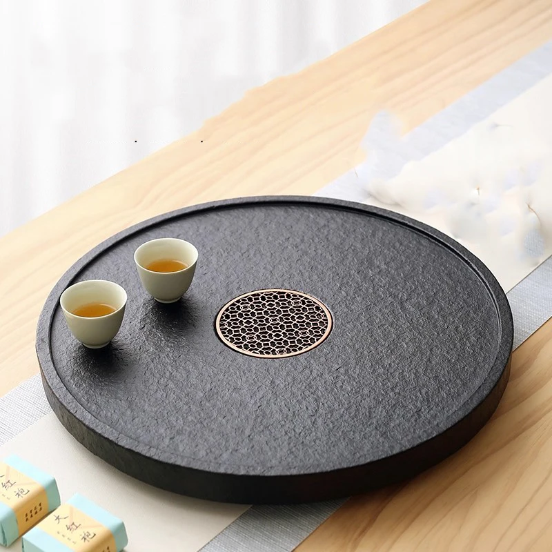 Serving Decorative Tea Tray Luxury Accessories Stone Living Room Black Kitchen Tea Tray Hospitality Bandeja Madera Home Products