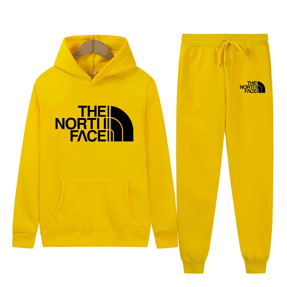 New Autumn Winter Men Women Tracksuit Hoodies + Pants 2Pcs Sets Suit Fashion Trend Hip Hop Y2K Clothing Sportswear Sweatshirts image 6