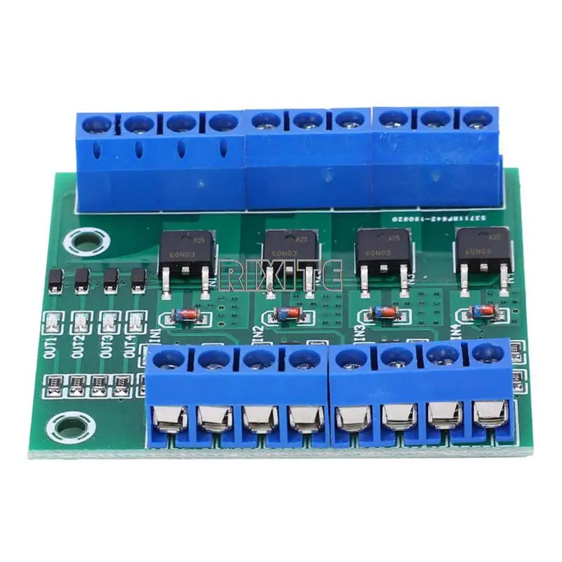 MOS FET 4 Channel Pulse Trigger Switch Controller Board PWM Optocoupler Opto-isolator Driver Board For Motor LED Light