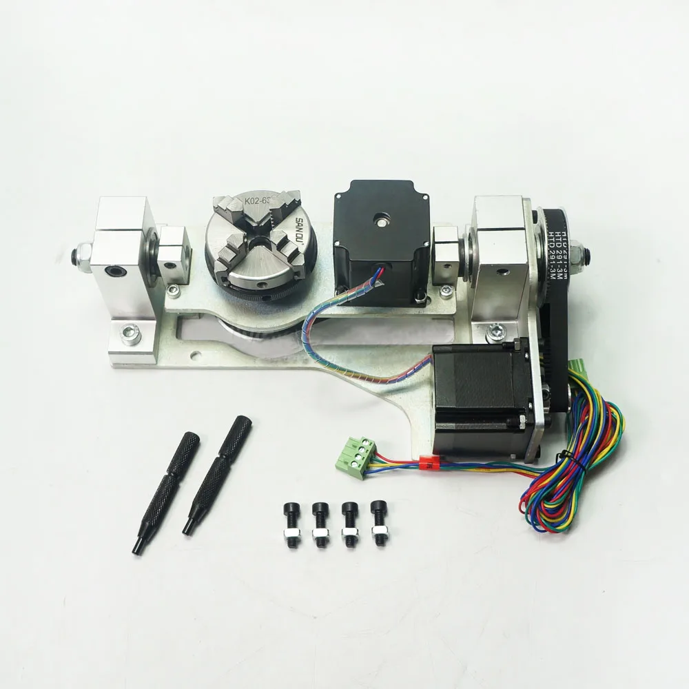 New Engraving Machine Rotary Axis Five-four Linkage Cnc Indexing Head A Axis B Axis Fourth Axis Fifth Axis Lathe Three Chucks