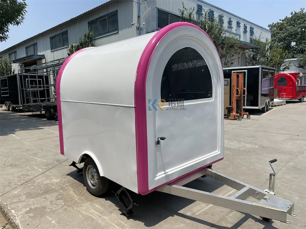 

Fast Food Truck Trailer Mobile Kitchen Customize Fully Catering Equipments Ice Cream Coffee Kiosk Food Concession Cart