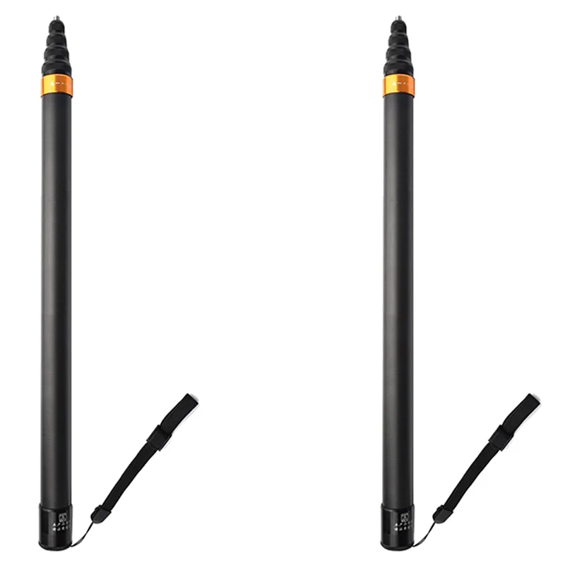 2X Carbon Fiber Invisible Extendable Edition Selfie Stick For Insta360 ONE X2 / ONE / ONE R Action Camera Accessories-PZZW