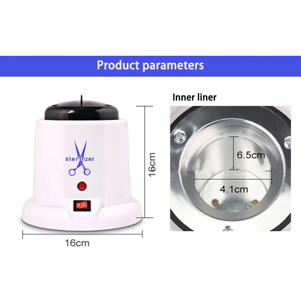 100 واط ارتفاع درجة الحرارة تطهير الخرز الكوارتز الرمال معقم مانيكير معدات معقم صندوق مسمار أدوات الرسم