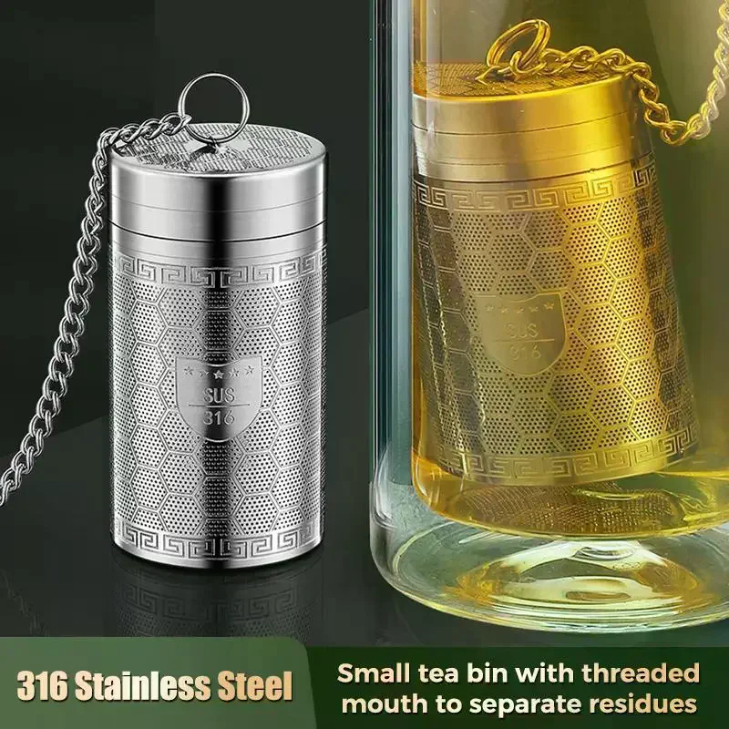 316 Stainless Steel Tea Infuser With Ultra Fine Mesh Extender Chain For Home Office Travel Brewing Loose Leaf Tea