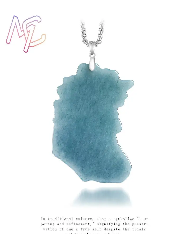 Myanmar Jadeite Priest Pendant Necklace Luxury Talismans 925 Silver Vintage Amulet Charm Fashion Real Jade Gifts for Women - view 4