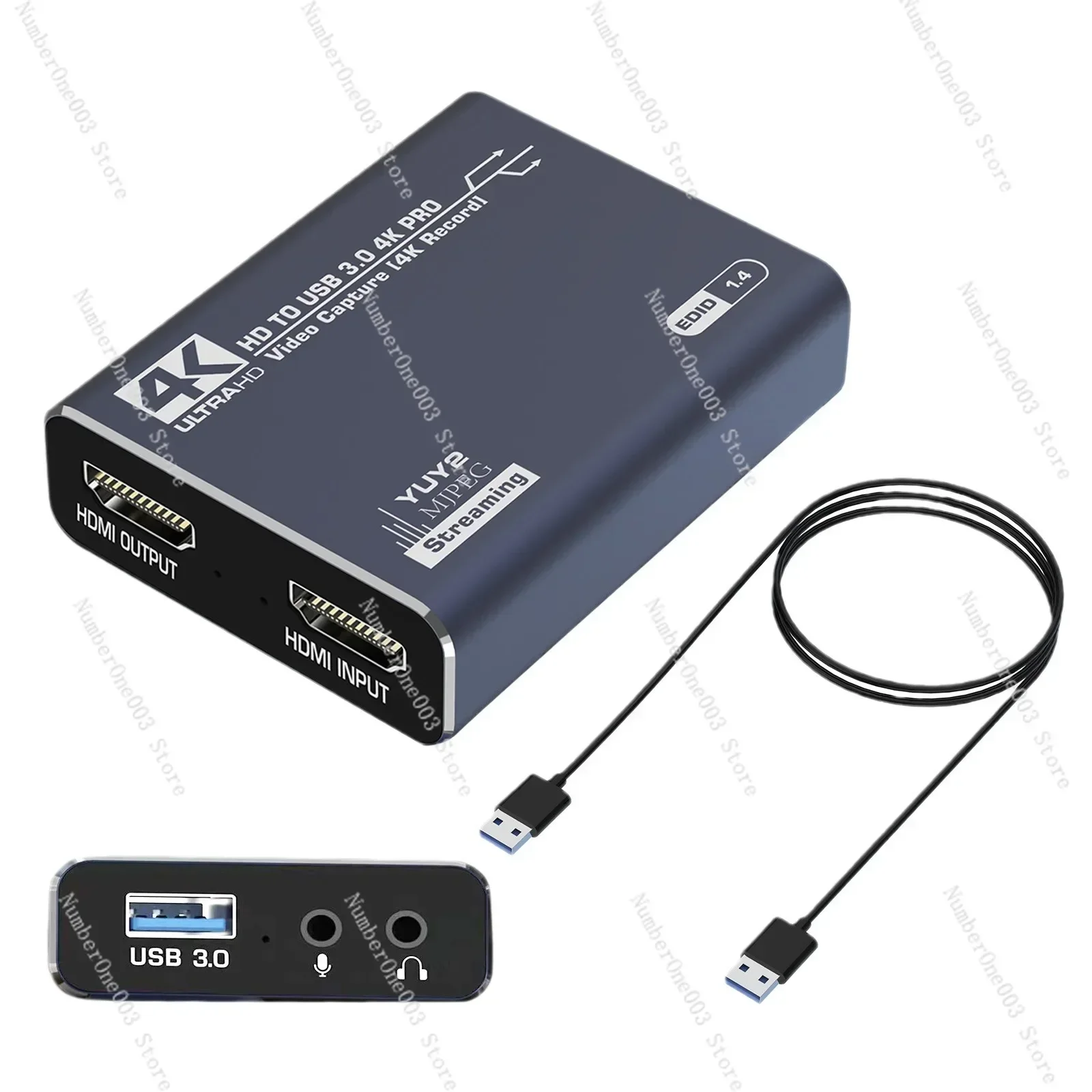 4K HDMI Capture Card USB 3.0 Video Audio Streaming and Recording for Camera PS4 Game Console