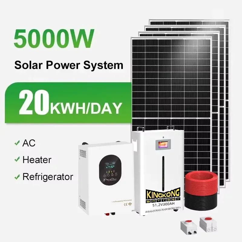Solar Off-Grid System Kit for 5kw 10kw 15kw 20kw 25kw Inverter MPPT Charge Controller Lithium Battery Home Use