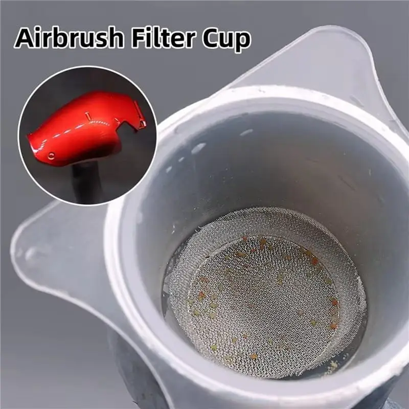 ABWZ-Airbrush Filter Cup, 4Pcs Airbrush Special Paint Filter Cup With 0.3Mm Airbrush Spray-Gun Needle For Paint Airbrush