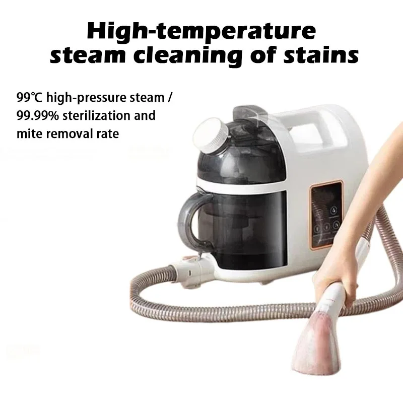 Lightweight Upholstery Spot Extractor Touch Control Panel Transparent Dual Water Tank High Suction Portable Carpet Vacuum Washer