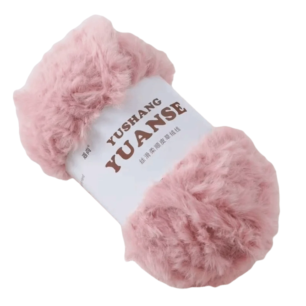 100G/Ball New Long Pile Imitation Mink Wool Yarn Solid Color Soft Faux Fur Yarn Warm Mink Wool Yarn DIY Crafts