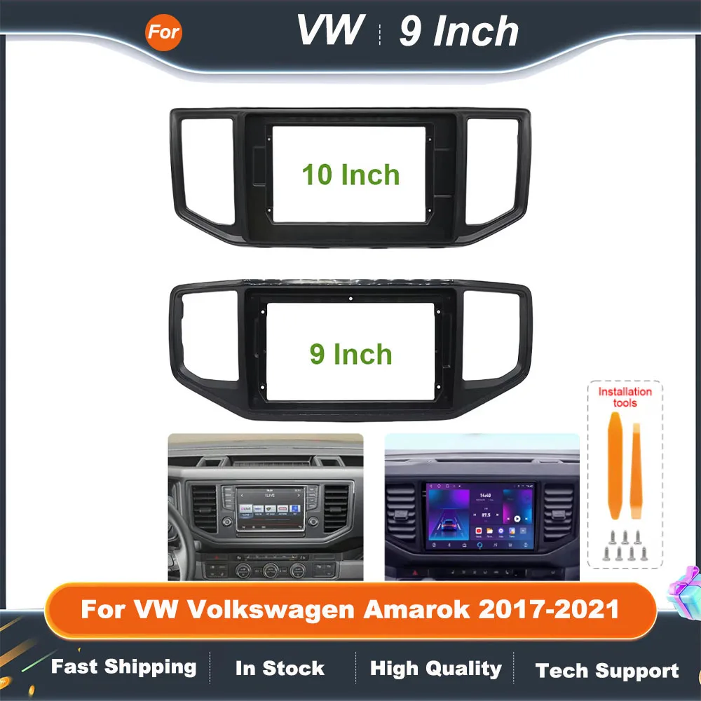 

For VW Volkswagen Amarok 2017-2021 9/10inch LHD RHD Car Multimedia Radio Frame Fascia Panel Dashboard Mounting Bracket Adapter
