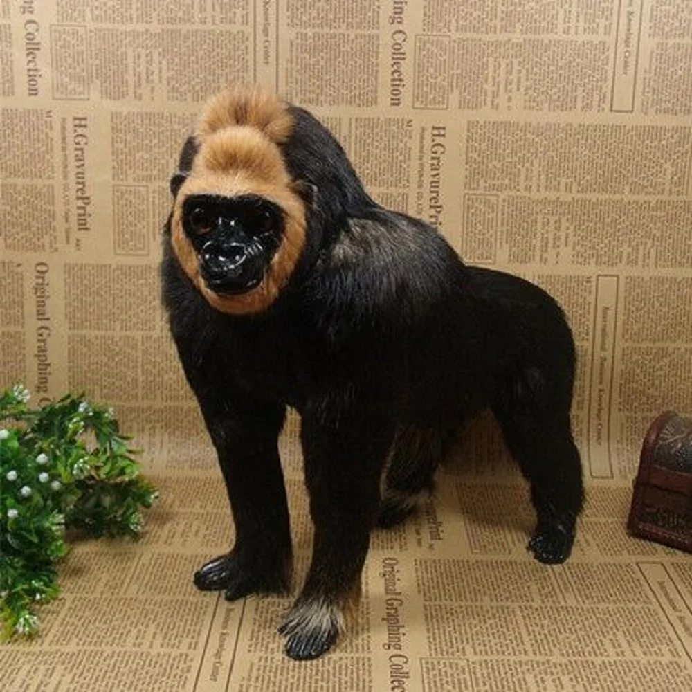 

simulation black orangutan toy polyethylene&furs orangutan model gift about 28x29x15cm 2931