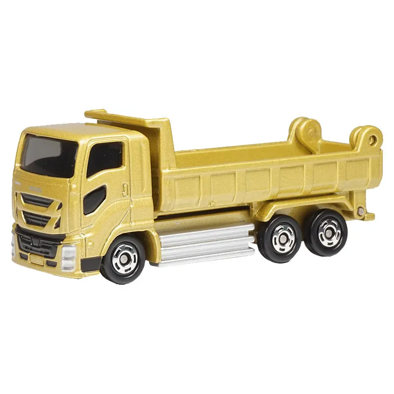 Camion benne Isuzu Giga Tomica n°101 de TAKARA TOMY, modèle réduit en alliage moulé sous pression à l'échelle 1/72, véhicule de construction avec suspension fonctionnelle et articulations mobiles