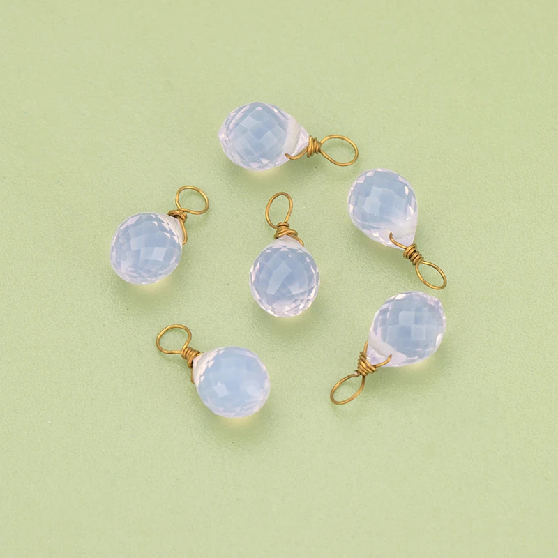 assoonas, 4 Stück/Set, MH36, Schmuckzubehör, Edelstahl-Kappenring, Glas, handgefertigt, Anhänger, Schmuckherstellung, DIY-Anhänger – Detail 10