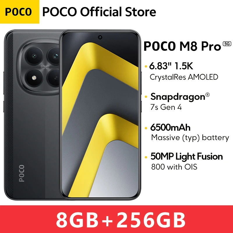 NEW POCO M8 Pro 5G Smartphone Global Version Snapdragon 7s Gen 4