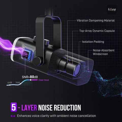 Микрофон FIFINE Game-AM8 USB/XLR для записи и стриминга — внешний вид товара