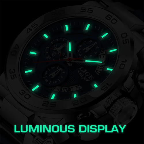 Imagen 2 del producto LIGE 2025 nuevos relojes para hombre, correa de silicona a la moda, fecha militar deportiva Simple, relojes de pulsera de cuarzo resistentes al agua hasta 50M para hombre, reloj + caja