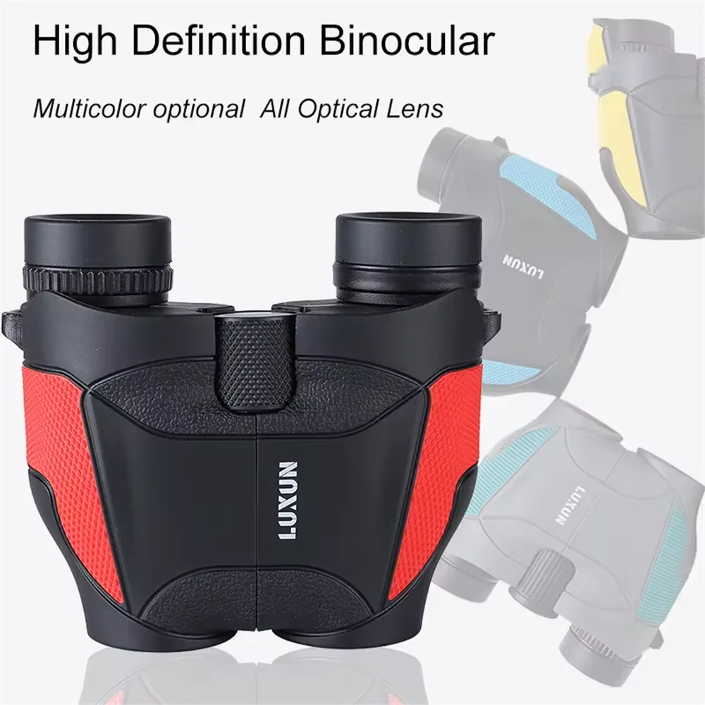 LUXUN 10X25 Professional Binocular Telescope Portable Mini Outdoor Waterproof Binoculars Birdwatching Mirror for Hunting Camping