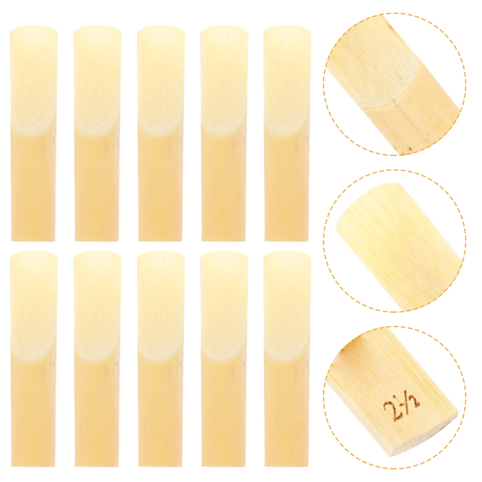 

10Pcs Saxophone Reeds Replacement Light Durable Clarinet Reeds for Performance Stage Practice Instrument Accessories