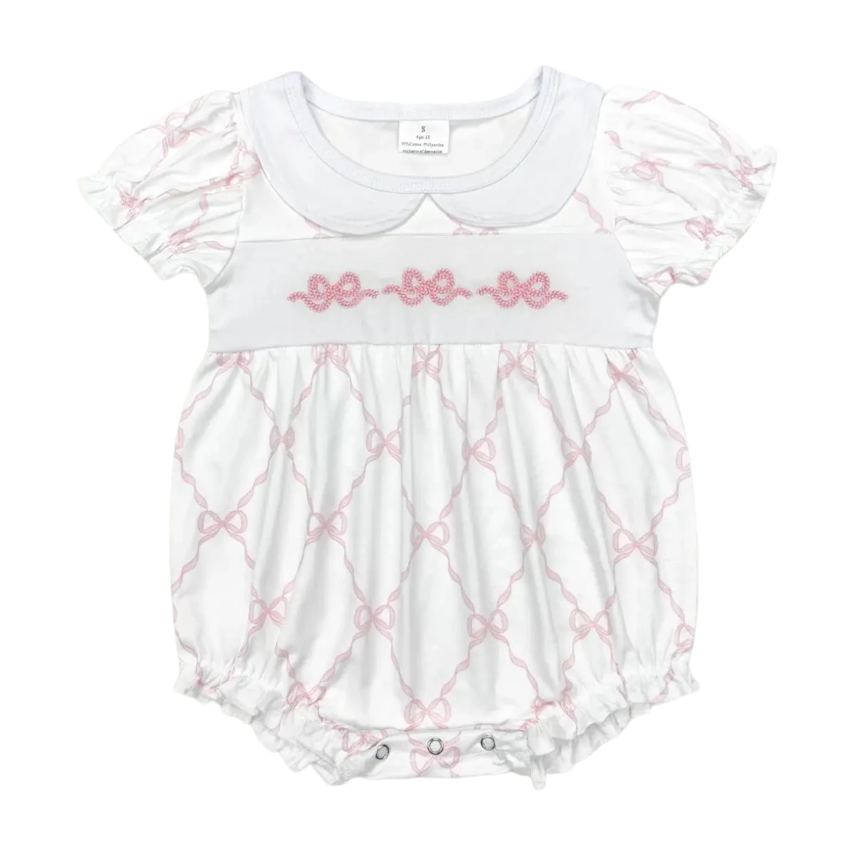 

NEW RTS Baby Newborn Clothing Girl Clothes Bodysuit Babies Embroidery Pink Bow Pattern Romper Boutique Autumn Girls Jumpsuit