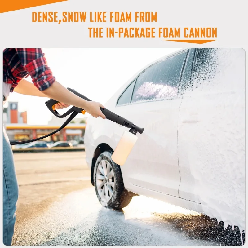 Electric Pressure Washer Car Washer 5000PSI 3.5GPM with 20FT Hose & 16.4FT Cord, for Car, Pool, and Patio Cleaning