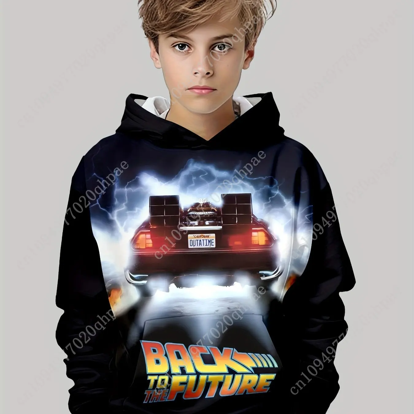 ملابس أطفال للأولاد بغطاء للرأس رياضية للسيارة ثلاثية الأبعاد مطبوعة للأطفال ملابس ربيع الخريف ملابس غير رسمية للأولاد بلوفر موضة ملابس الأطفال #3