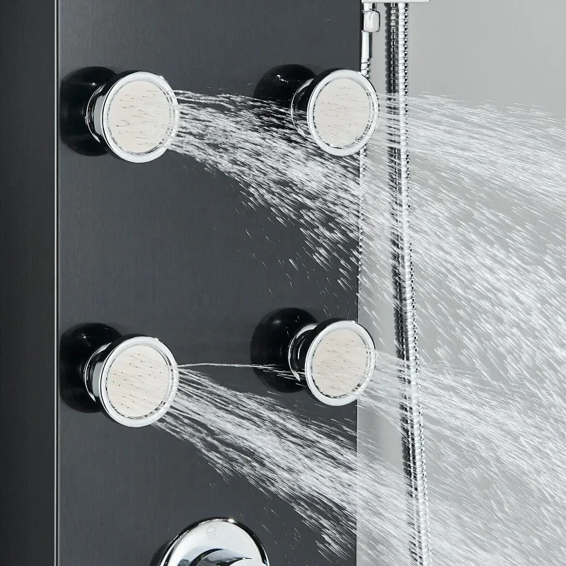 

Shower Panel bathroom wall mounted stainless steel Waterfall shower column set