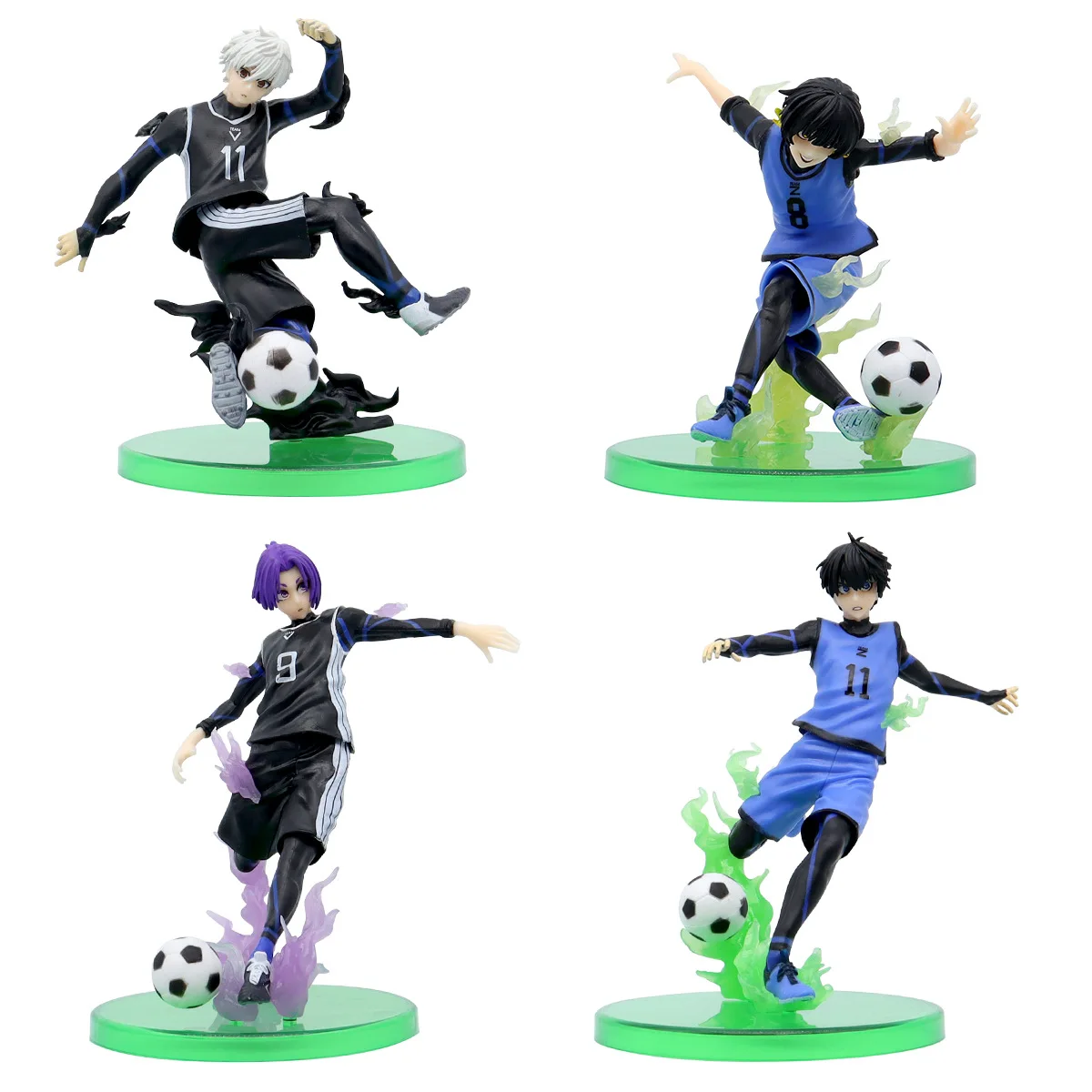 อะนิเมะ Captain Tsubasa Acchion Figures ตุ๊กตา Isagi Yoichi Nagi Seishiro Hachi ฯลฯ Meguru Mikage Reo PVC โหมด l และ ys สําหรับเครื่อง ds เทคนิคฟุต