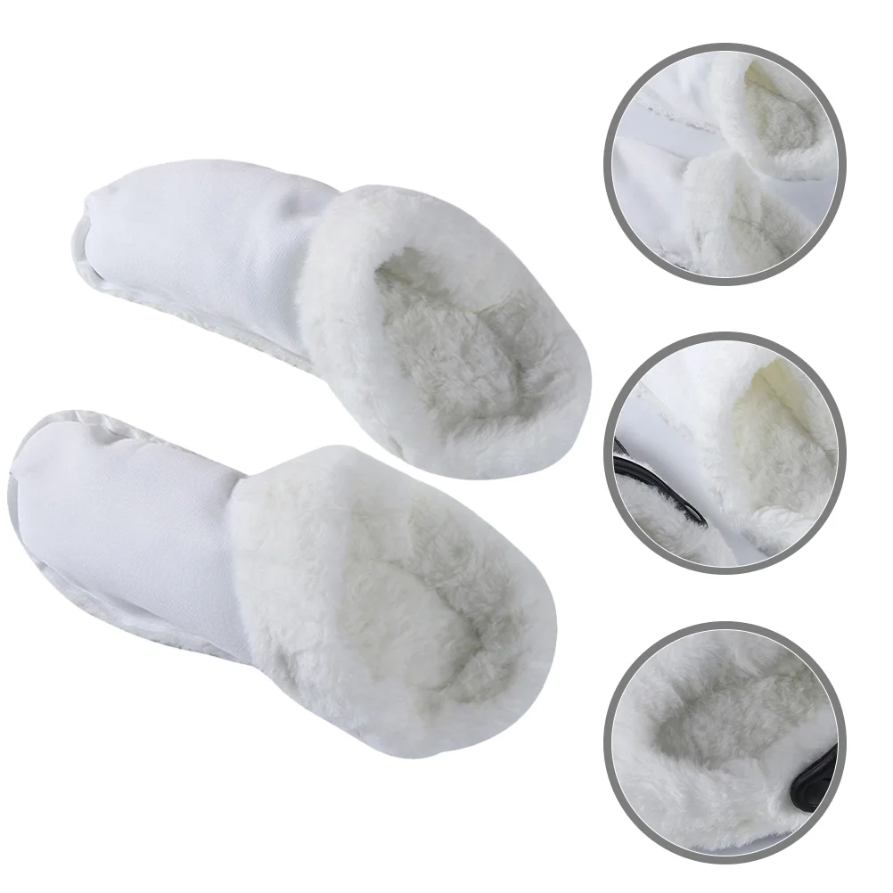 Velvet Lined Shoe Covers 40 41 Size Furry Clogs Warm Boot Liners Removable Plush Insoles Thick Cotton Inserts Slipper