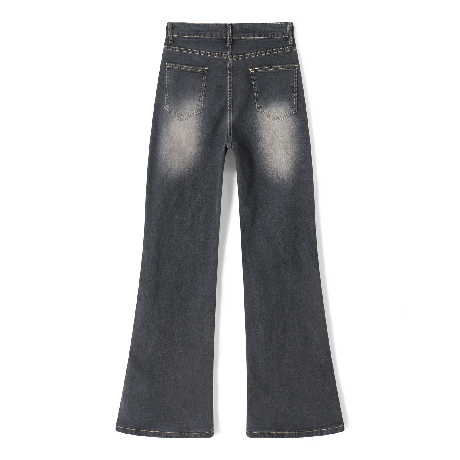 Jean à Jambes Larges pour Femme, Pantalon en Denim, Décontracté, ix, Rue, Printemps, Automne, Noir, Y2K