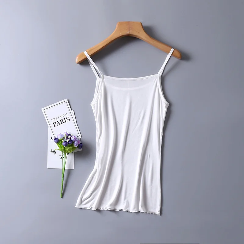 NEW Summer 100% Natural Mulberry Silk Strap Top Women Halter U Neck Solid Cami Vest Sleeveless Silk Tank Tops Ladies Camisole