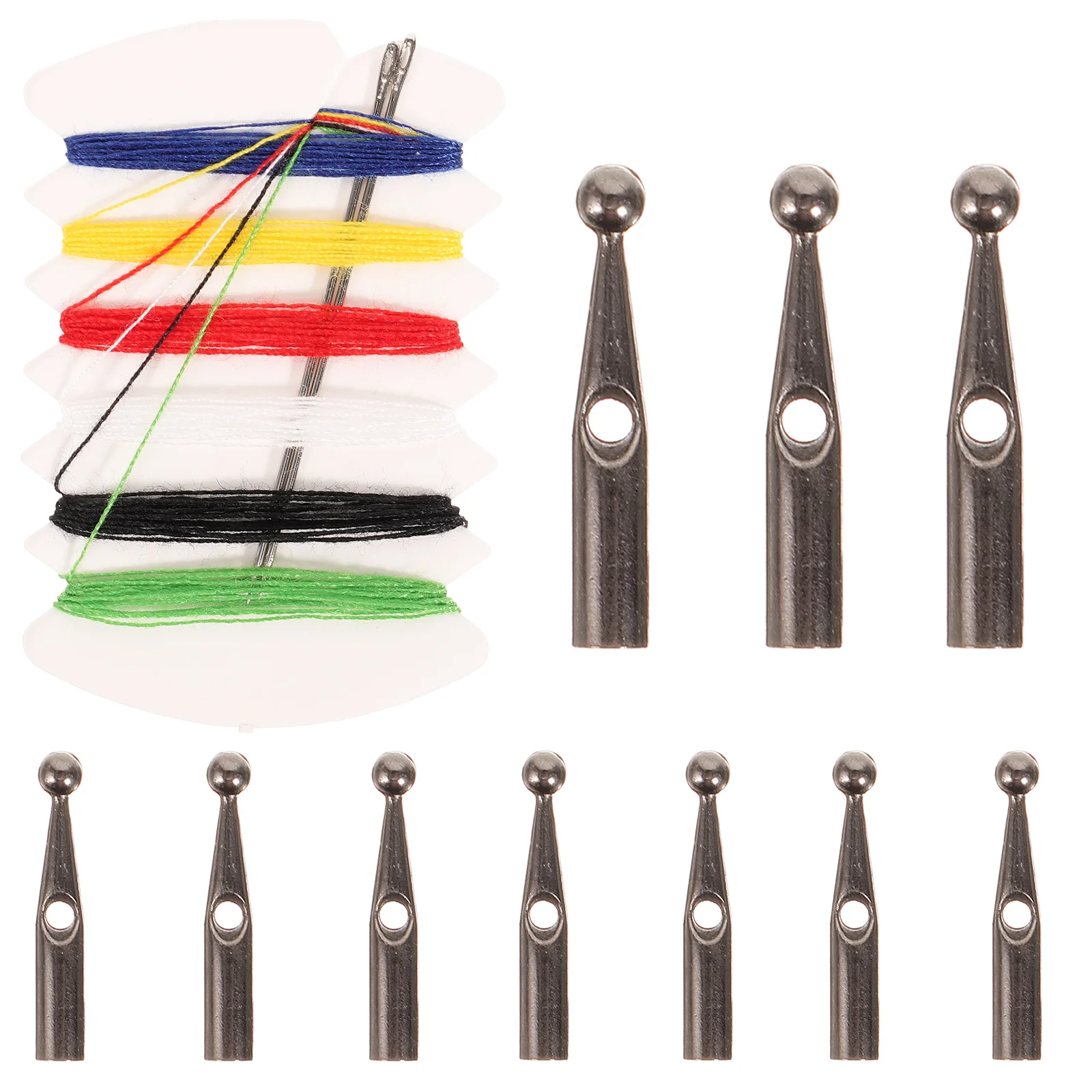 

10 Pcs Umbrella Tail Beads Long Handle Repair Parts Accessories Folding Bone Covers Aluminum Alloy