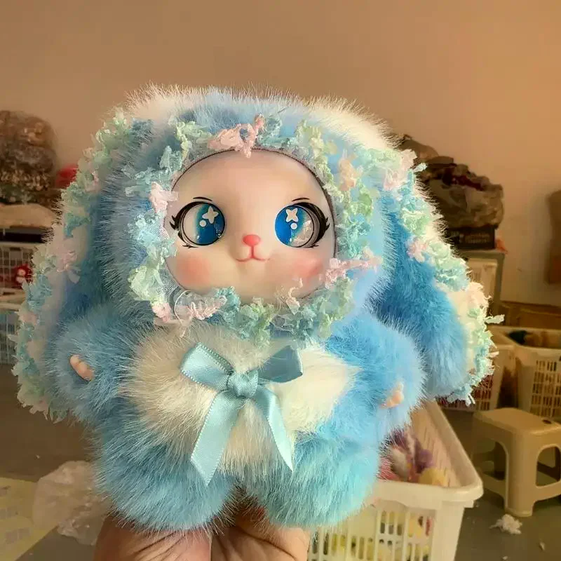 Cute Bow Rabbit Ear Plush Doll Toy Pendant Keychain Ornaments Backpack Hangings Decoration Car Keyring For Women Girls Gift view 6