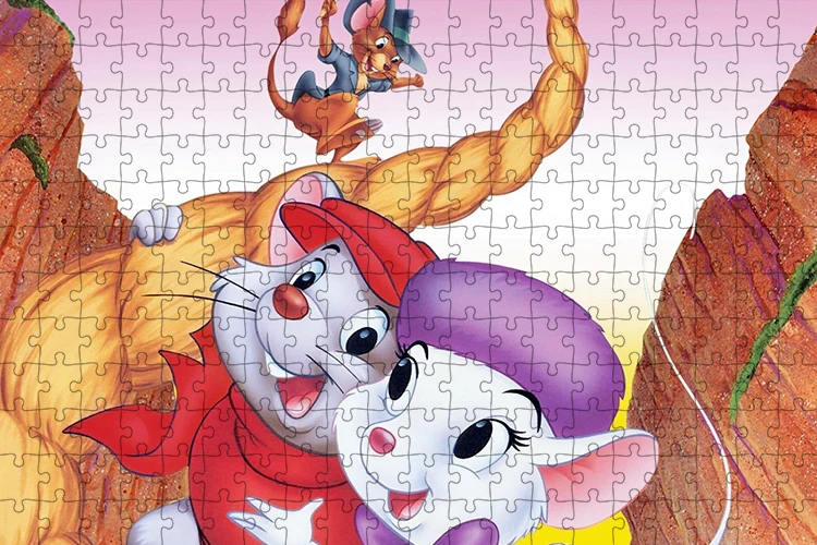 Cartoon Disney Movie The Rescuers Jigsaw Puzzles 300/500/1000 Piece Puzzles for Adult Kids Room Decoration Game Toys Gift